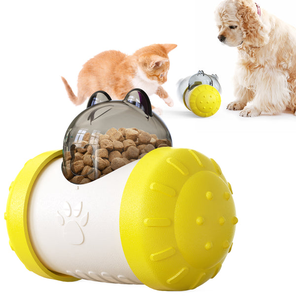 Dog Cat Enrichment Treat Food Dispensing Puzzle Interactive Ball Slow Feeder Brain stimulating Boredom Entertainment Puppy Tumble IQ Toys for Large Medium Small Dogs