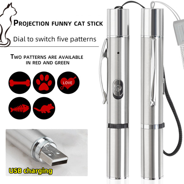 Cat Laser Toy Pet Chaser Tease Stick Training Exercise,  Interactive Cat Toys for Indoor Cats Dog